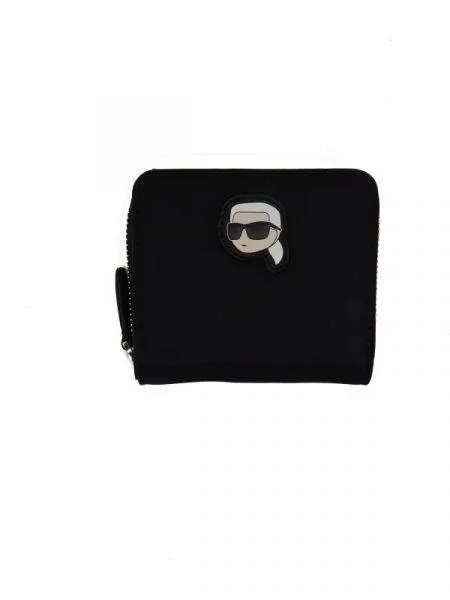 Karl Lagerfeld Portofel k/ikonik sm zip wlt negru