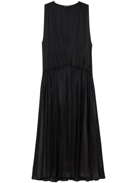 Rochie maxi Anine Bing de mătase de costum negru