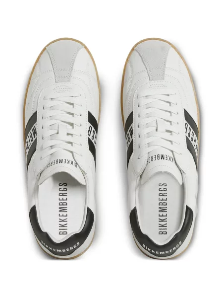 Sneakerși Bikkembergs cu imagine alb