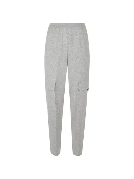 Pantaloni Fabiana Filippi de lână alergare gri