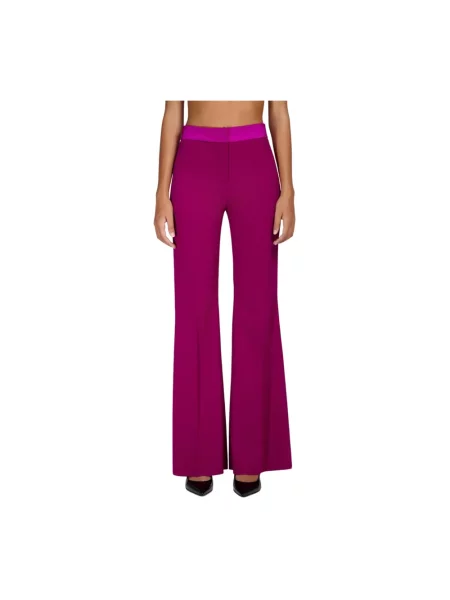 Spodnie Doris S eleganckie dzwony różowe