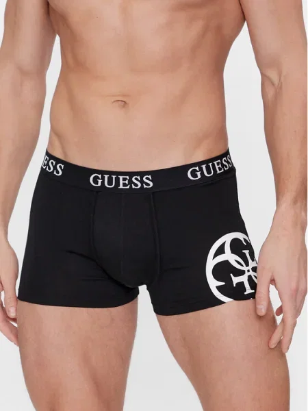 Nohavičky Guess s autogramom čierna