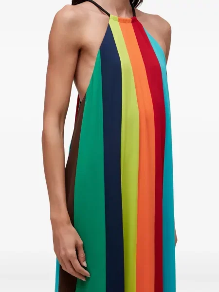 Rochie maxi Osklen cu dungi de costum albastru