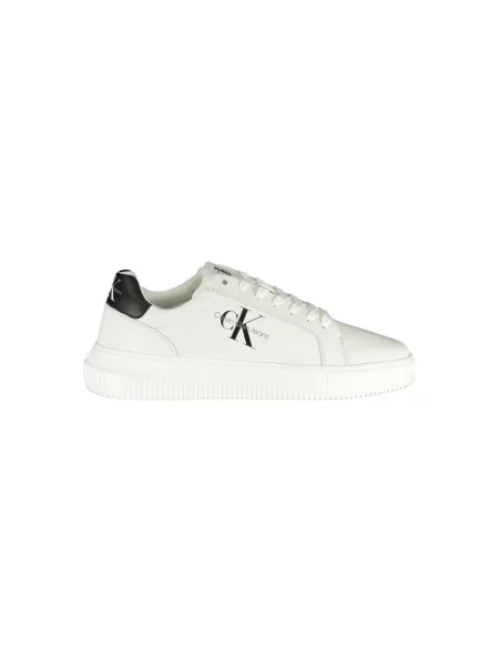 Trampki Calvin Klein Jeans z nadrukiem casual sznurowane białe