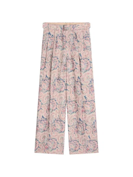 Cu centură pantaloni Dries Van Noten din jacard