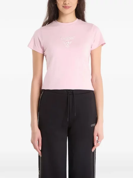 Tricou Guess cu imagine roz