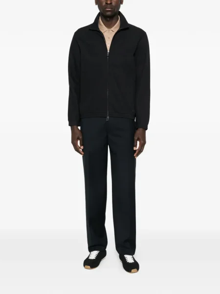 Pantaloni Emporio Armani de lână negru