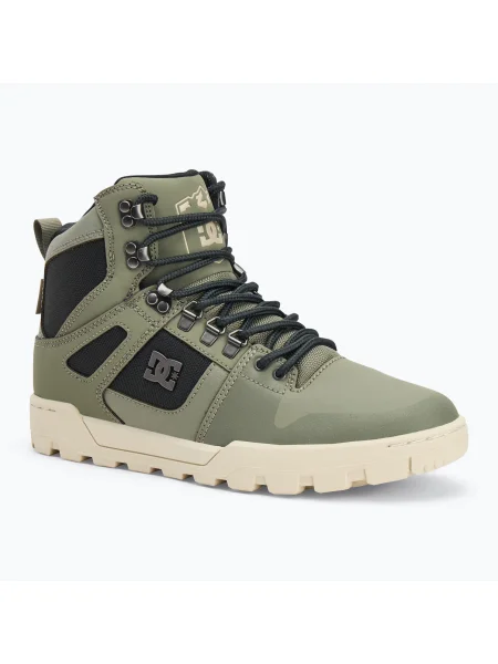 Férfi cipő DC Pure High Top WR green / black / white Pure High Top WR fehér