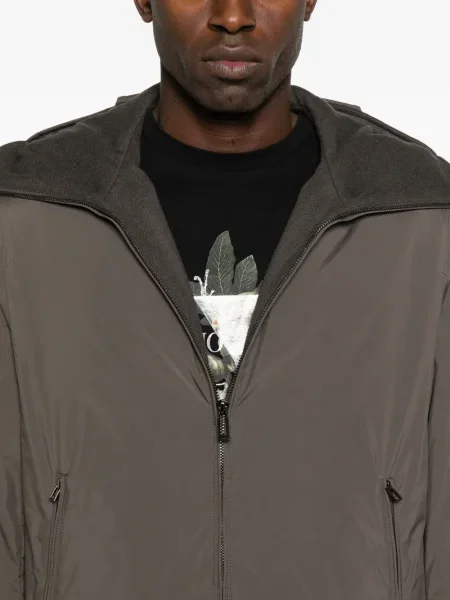 Geacă Emporio Armani cu glugă maro