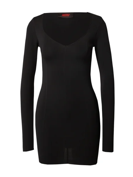 Misspap Rochie tricotat negru