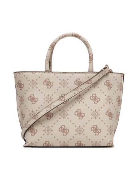 Rankinė Guess Emelie Logo Mini Écru smėlinė