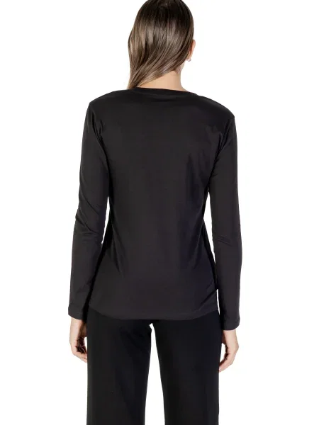 Bluzka z długim rękawem Armani Exchange czarna