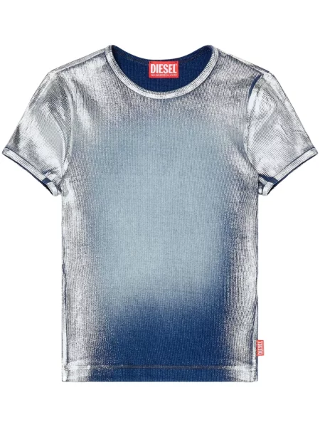 Tricou Diesel lung albastru