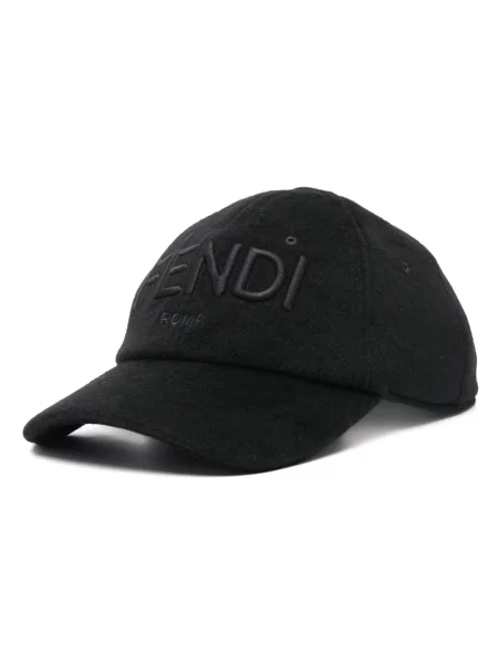 Șapcă Fendi de lână negru