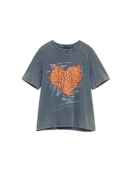 Desigual Tricou galben / închis / portocaliu gri