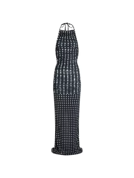 Rochie Patou cu buline cu gât halter de costum negru