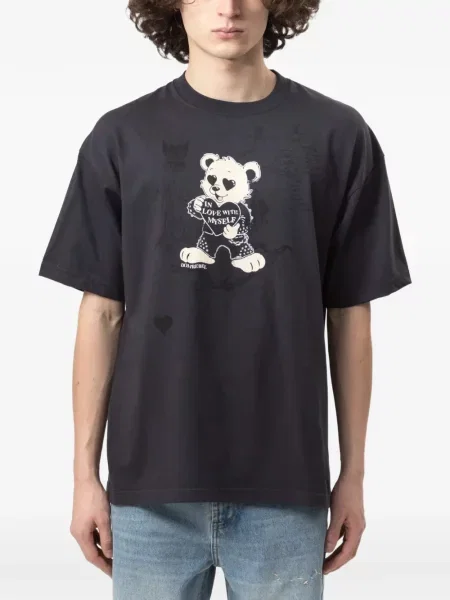 Tricou Domrebel cu imagine negru