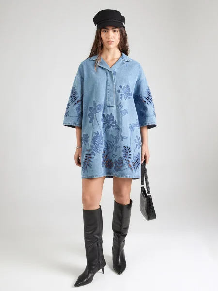 MUNTHE rochie jeans BELLAR albastru