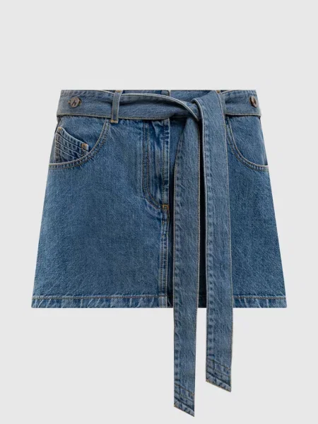 Джинсова спідниця міні The Attico синя
