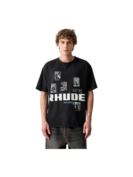 T-shirt Rhude Winter 91 Rallye Tee Vintage Black/ White/ Blue M czarna
