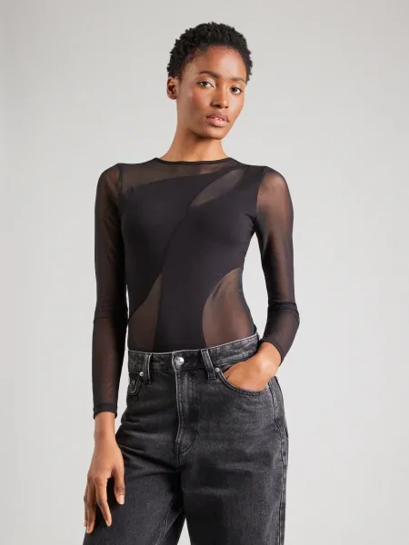 ABOUT YOU Tricou body Gemma' negru