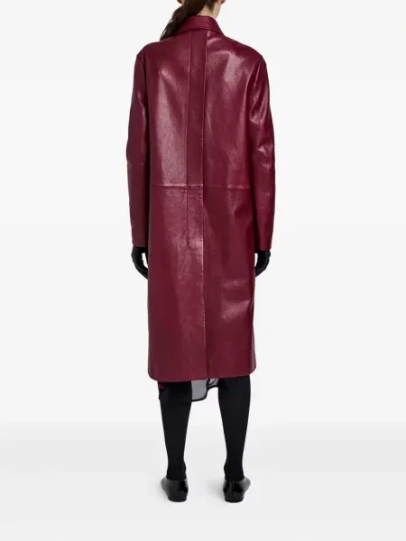 Palton Proenza Schouler din piele roșu