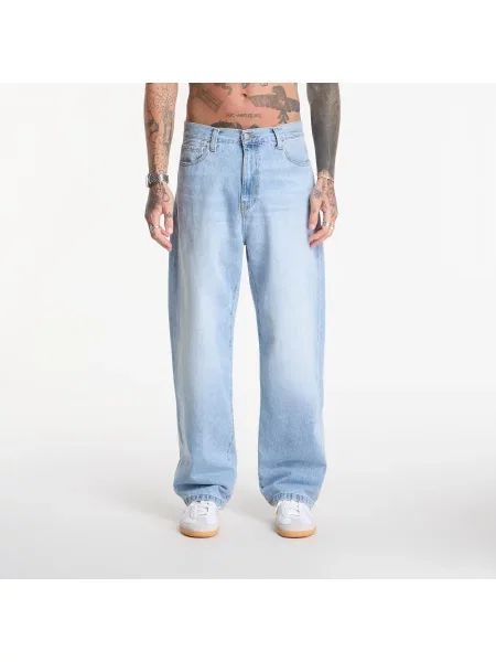 Blugi Carhartt WIP Landon Pant Blue Heavy Worn Bleached 34 albastru