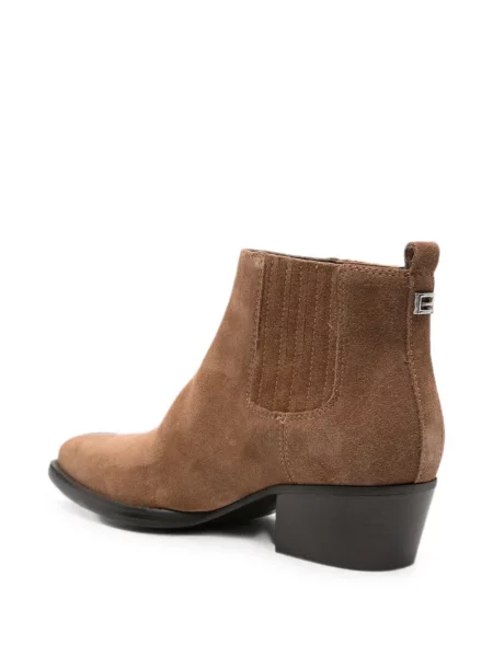 Botine chelsea Guess din piele de căprioară maro