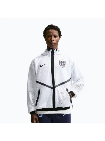 Geacă de fotbal pentru bărbați Nike England Dri-Fit Soccer Anthem white/black/obsidian alb