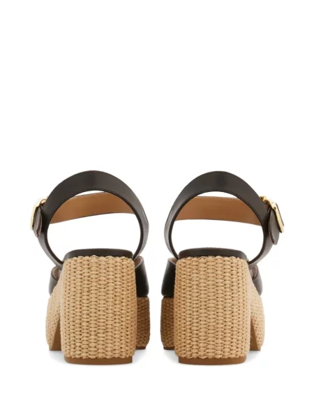 Sandale Ferragamo cu platformă negru