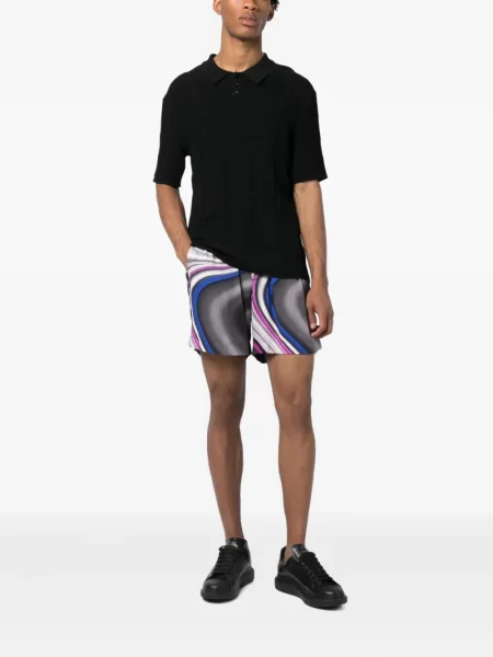 Pantaloni scurți Limitato cu imagine negru