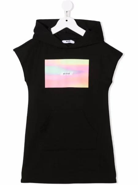 Dětské košilové šaty Msgm černé