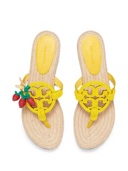 Espadrile Tory Burch cu mărgele galben