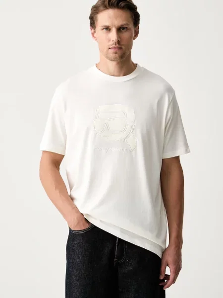 Karl Lagerfeld tricou pentru bărbați din bej