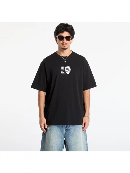 Tricou A BATHING APE Frankenstein Bape Logo Relaxed Fit Tee Black S negru