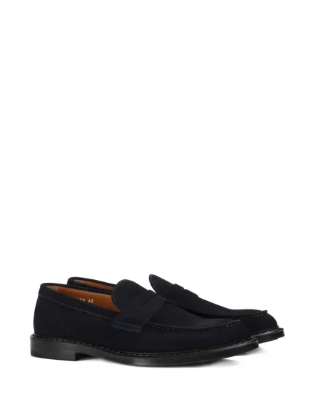 Pantofi loafer Doucal's din piele de căprioară albastru