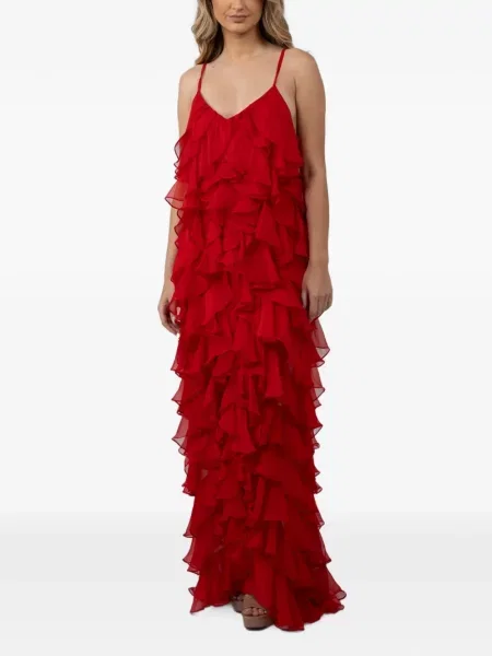 Rochie maxi Monarh cu volane roșu