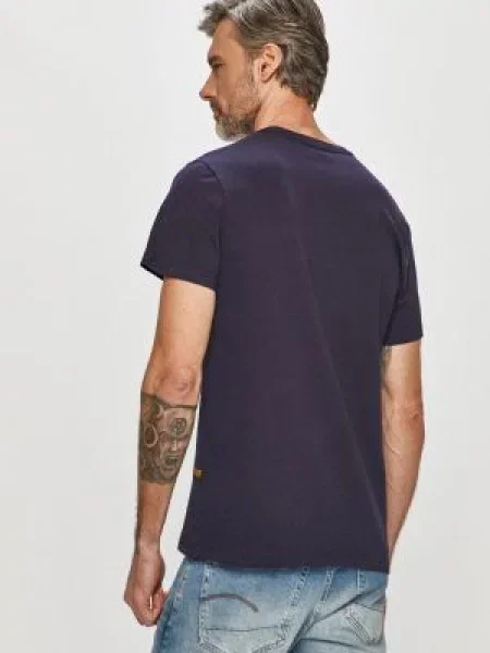 Tričko G-Star Raw tmavomodrá hladké zelené