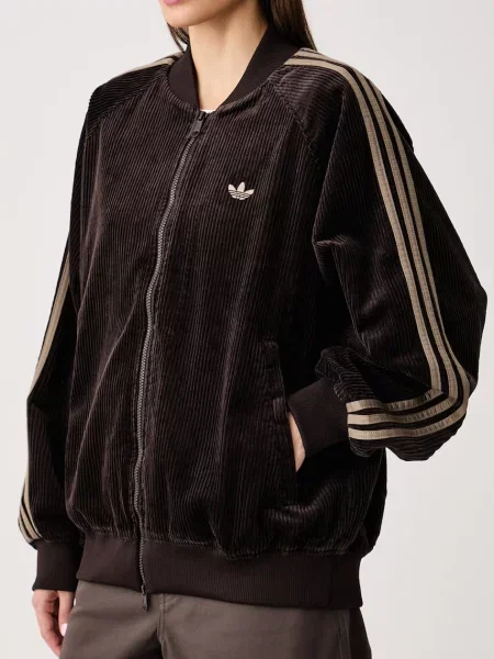 SZTRUKSOWA BLUZA DRESOWA SST OVERSIZE brązowa