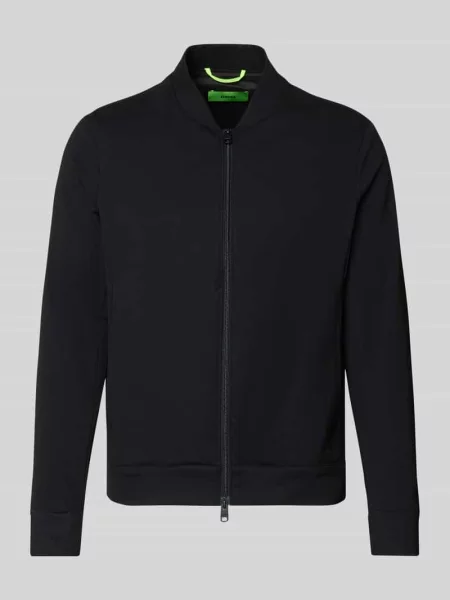 Bluza rozpinana o kroju regular fit z dodatkiem model ‘Cross’ Cinque czarna