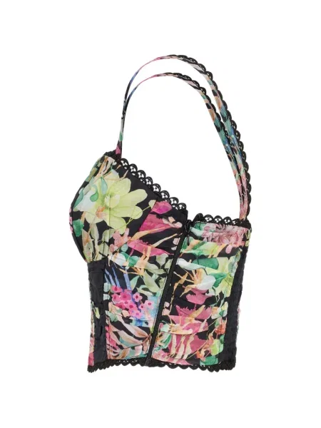 Bluzka Charo Ruiz Ibiza w kwiatki z nadrukiem czarna