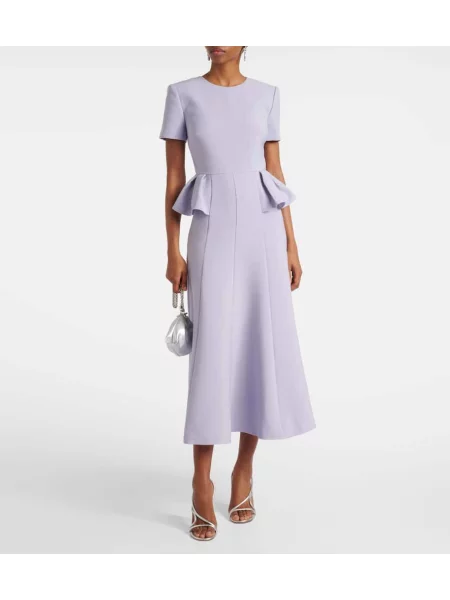 Cu peplum rochie midi Roland Mouret până la genunchi de costum albastru