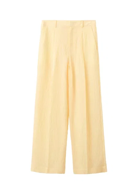 MANGO Pantaloni LIMONCE galben / roșu alb