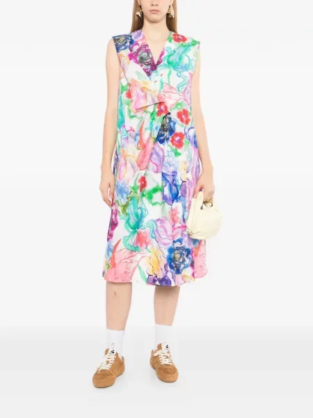Rochie Jnby cu model floral cu imagine alb