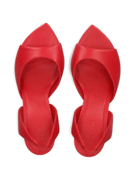 Sandale Vic Matié din piele slingback roșu