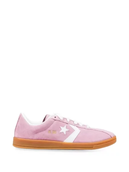 Top Converse din piele de căprioară roz