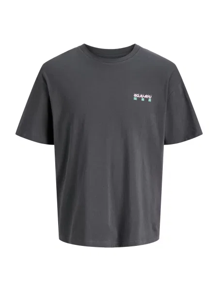 JACK & JONES Majica JORGOJU antracit / jelka roza