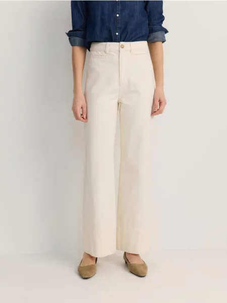 Reserved Джинси широкого крою бежевий