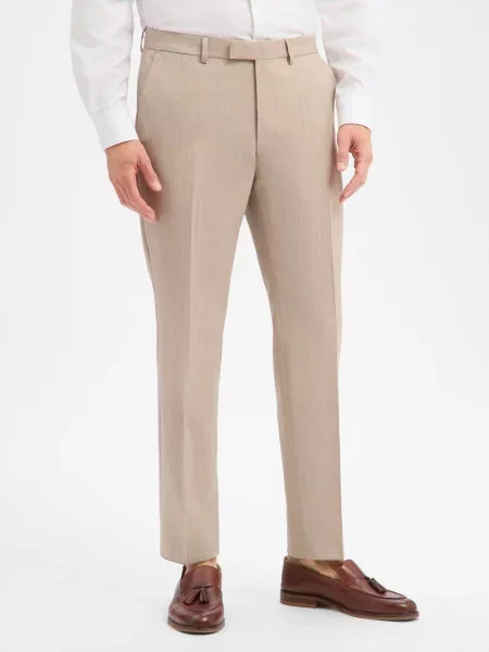 JOOP! spodnie garniturowe z zawartością wełny Mężczyźni Modern Fit 24 brązowy