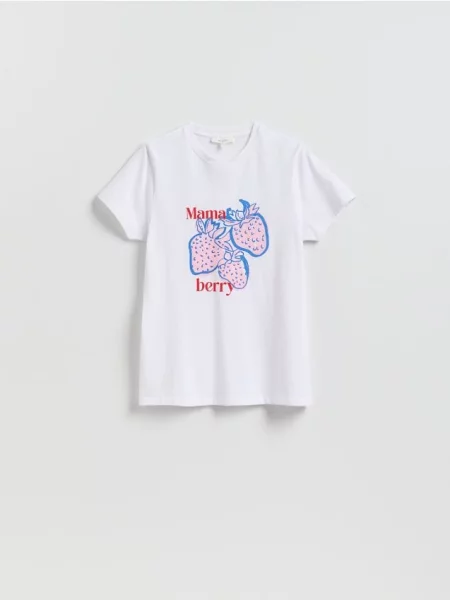 Reserved Tricou cu imprimeu alb